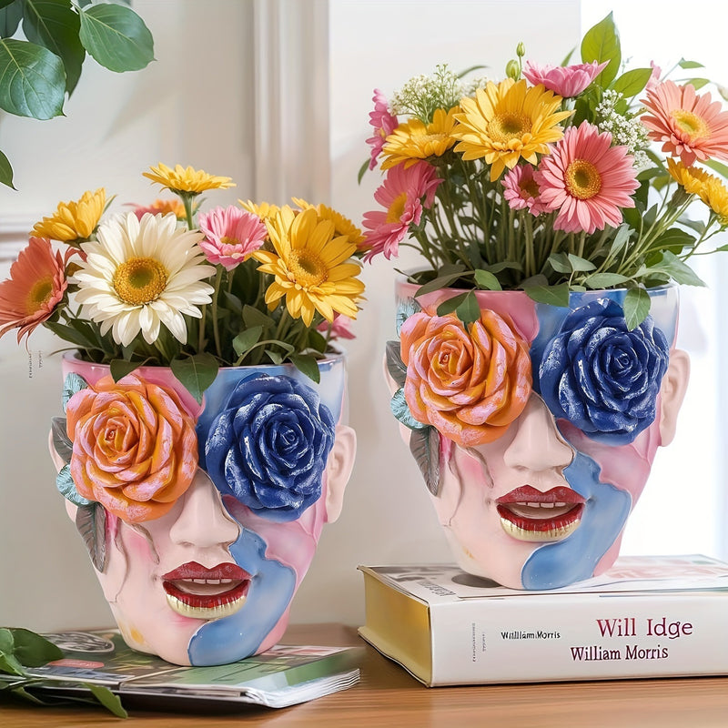 Kreativer handbemalter Rosenblumentopf – einzigartige Gartendekoration